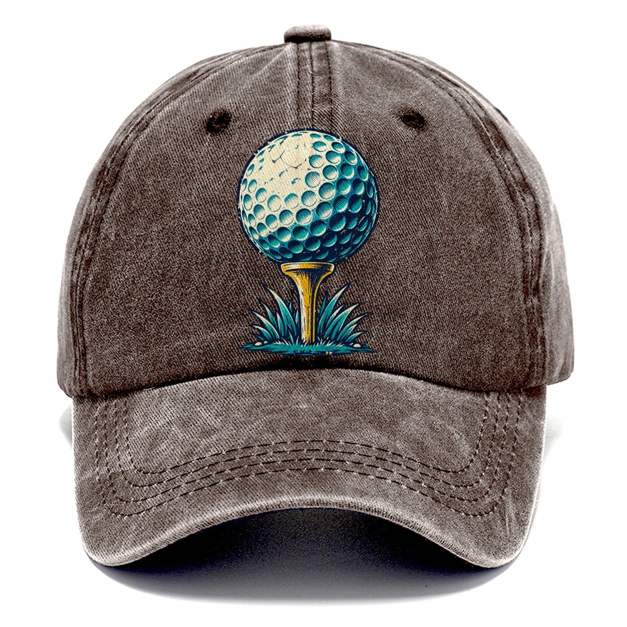 Tee And Ball Mark Golf Life Classic Cap – Brown