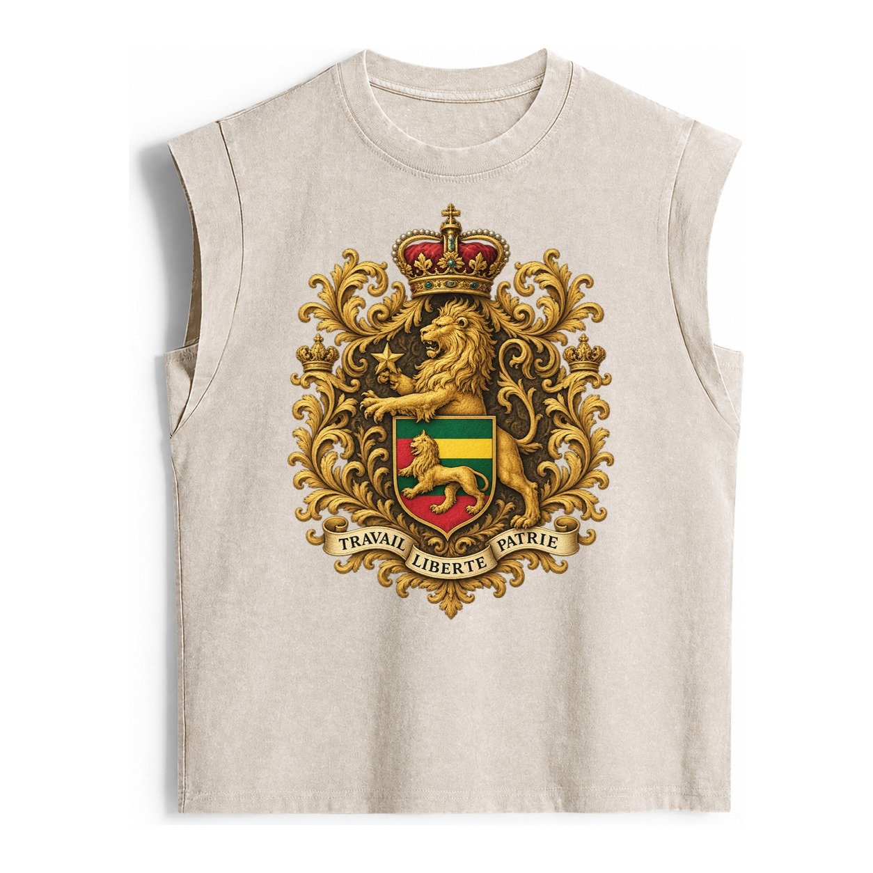 West Highland White Terrier Alert Stan Vintage Washed Tank – Beige