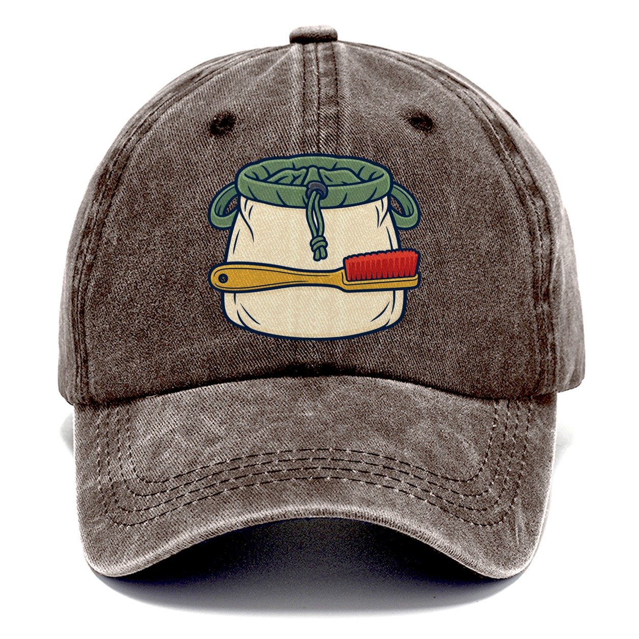 Chalk Bag And Brush Rock Climbing Classic Cap – Brown