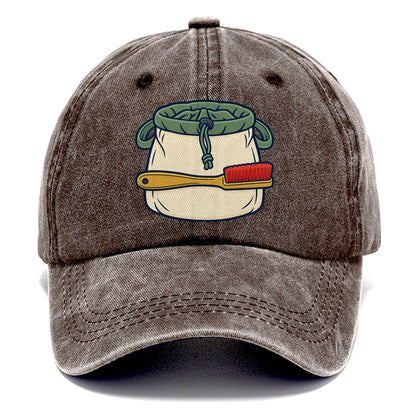 Chalk Bag And Brush Rock Climbing Classic Cap – Brown