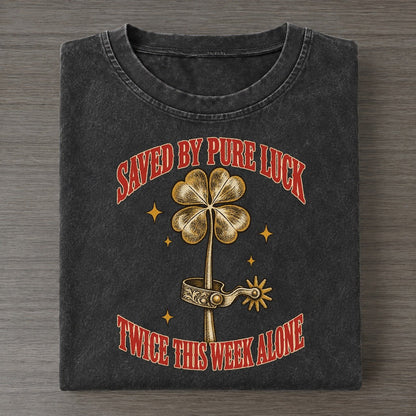 Twice This Week Alone Unhinged Affirmations Vintage T-shirt – Black