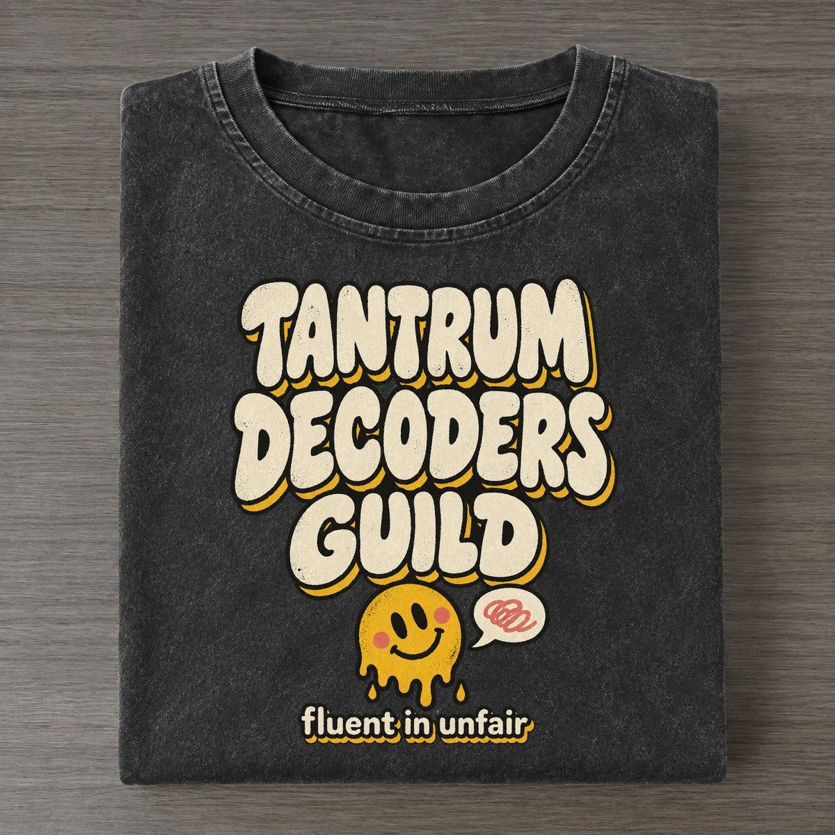 Tantrum Translators Running On Fumes Club Vintage T-shirt – Black
