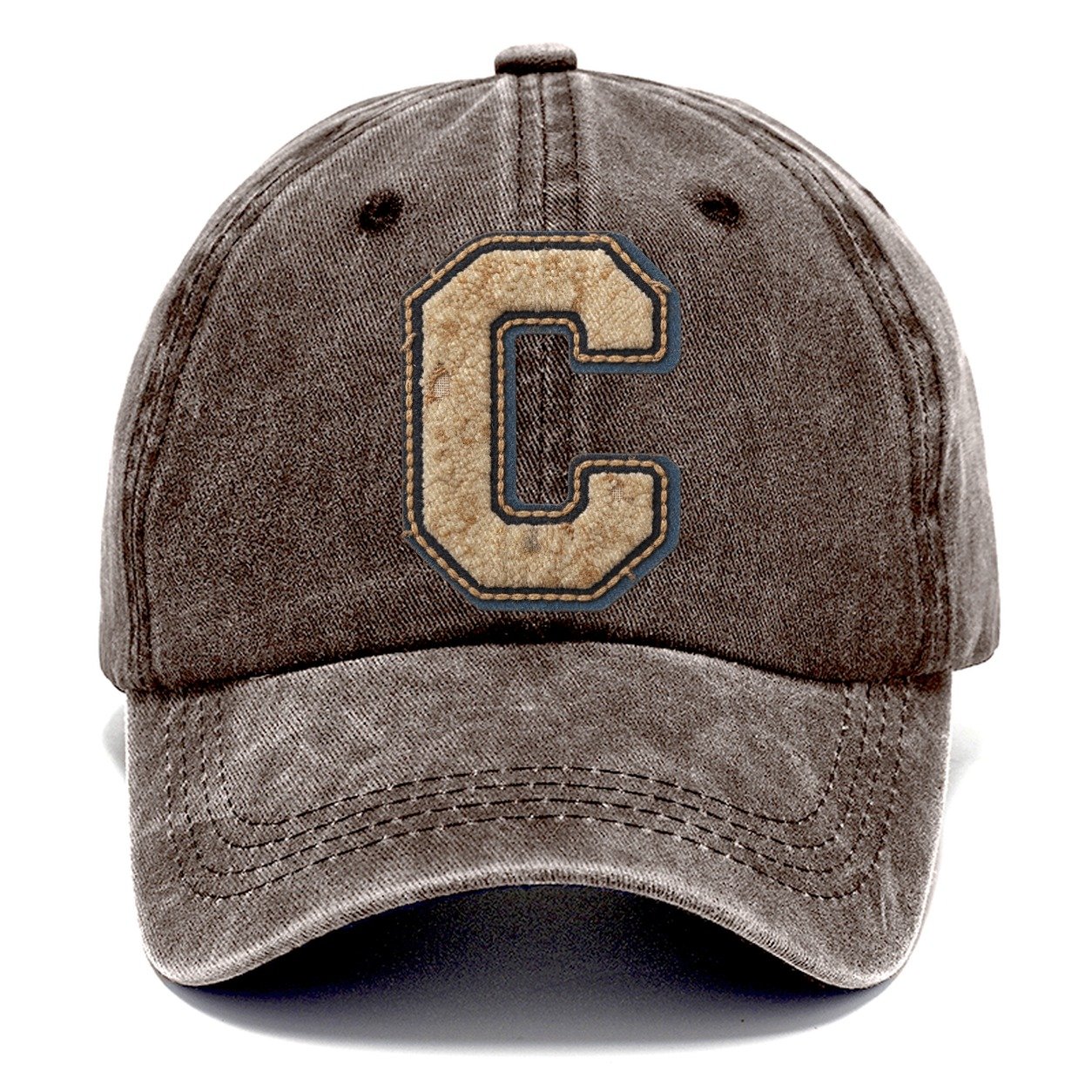 Varsity Chenille C Monogram Classic Cap – Brown