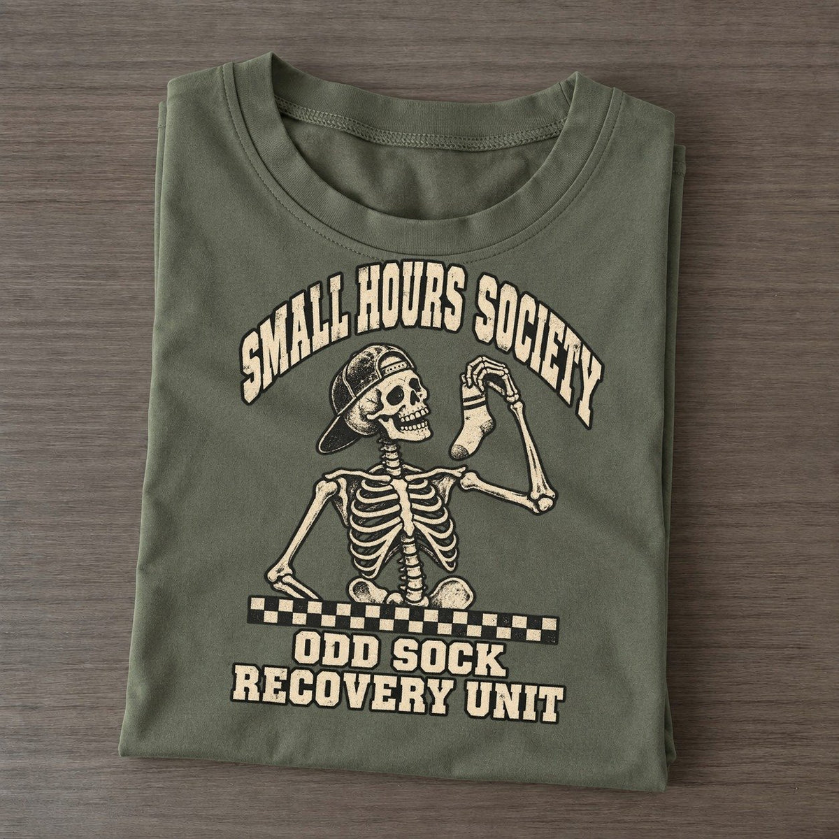 Sock Hunt Small Hours Society Classic T-shirt – Army Green