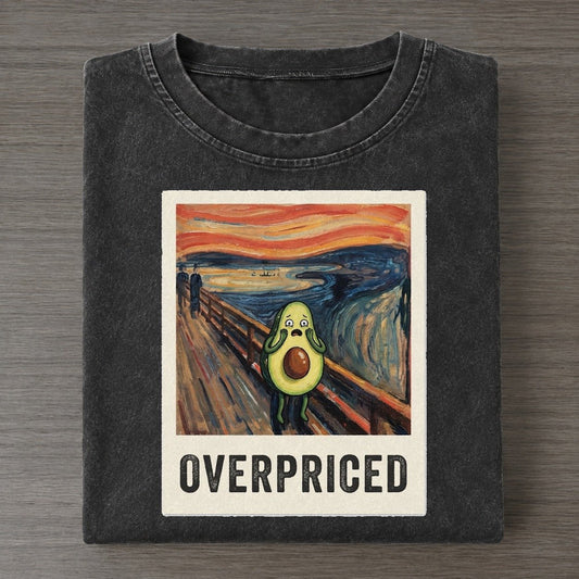 Avocado Scream Overpriced Scream Vintage T-shirt – Black