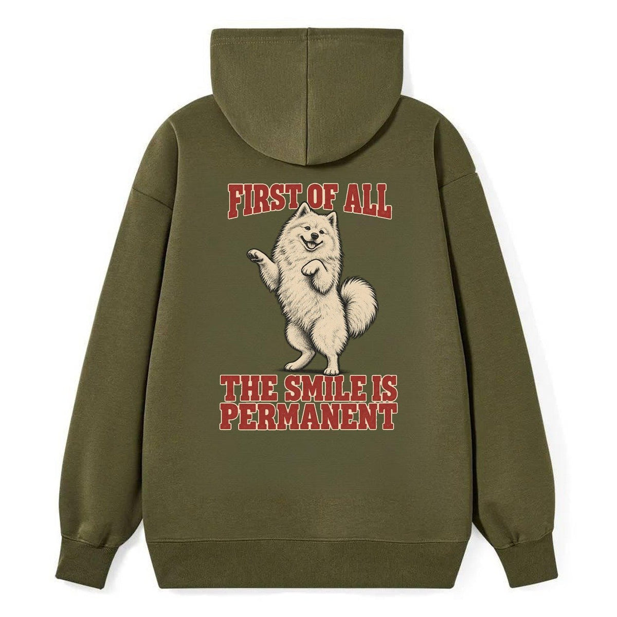 Samoyed Dog Declarations Classic Pullover Hoodie – Armygreen