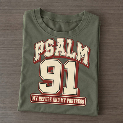 Psalm 91 Varsity Chapel Varsity Classic T-shirt – Army Green