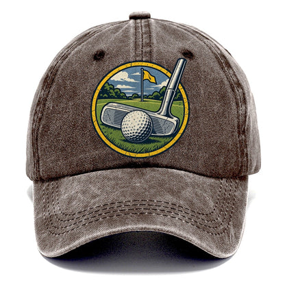 Putter And Ball Circle Golf Life Classic Cap – Brown