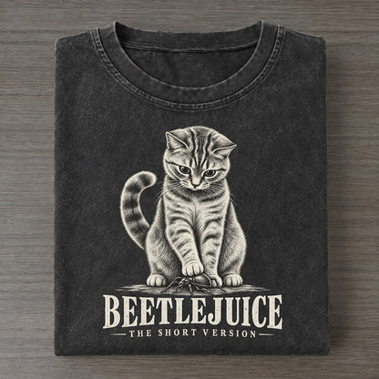 Beetlejuice Short Version Cats Vintage T-shirt – Black