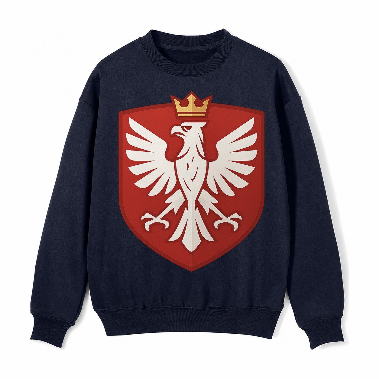 Poland White Eagle Fleece Sweatshirt – Navy Blue