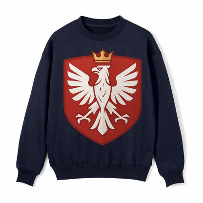 Poland White Eagle Fleece Sweatshirt – Navy Blue