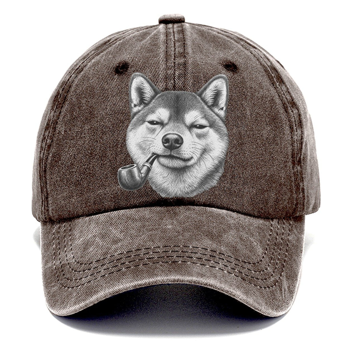 Shiba Inu A Classic Tobacco Pipe Smoking Dogs Smoking Dogs Portraits Classic Cap – Brown