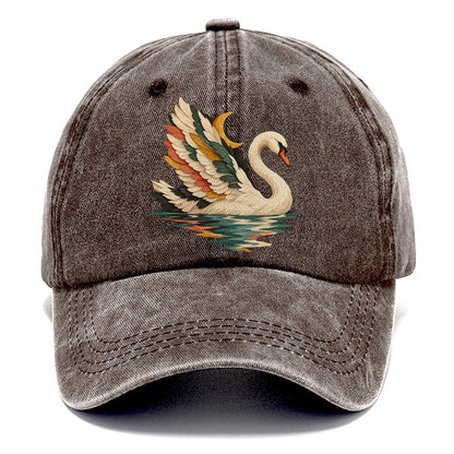Swan Moon Reflection Gentle Wild Classic Cap – Brown
