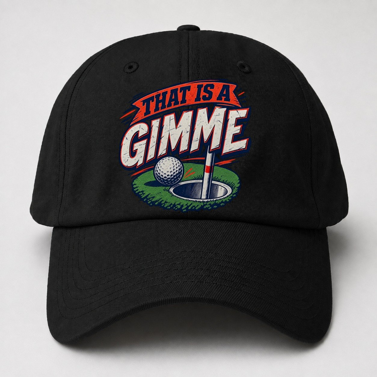 Thats A Gimme Golf Life Baseball Cap – Black
