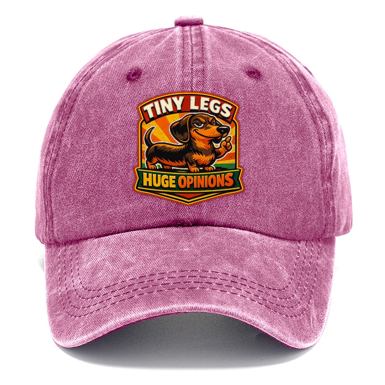 Tiny Legs Huge Opinions Dachshund Classic Cap – Dusty Rose