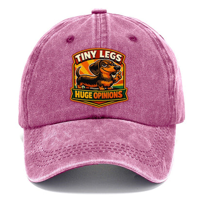 Tiny Legs Huge Opinions Dachshund Classic Cap – Dusty Rose