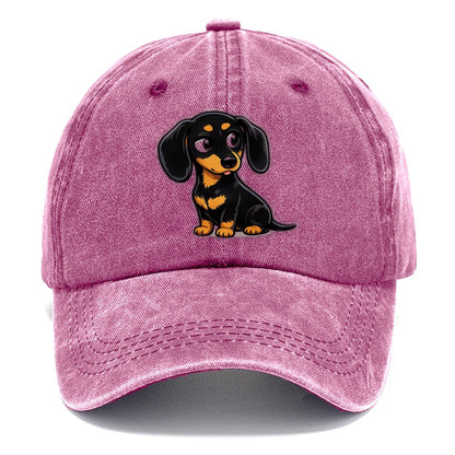 Dachshund Side Eye Classic Cap – Dusty Rose