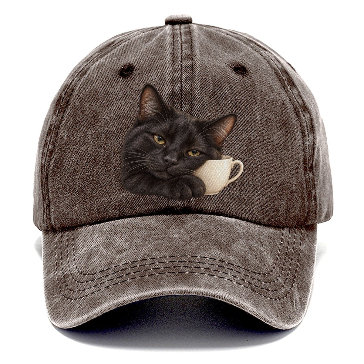 Black Cat Teacup Companion Pastimes Companions Classic Cap – Brown