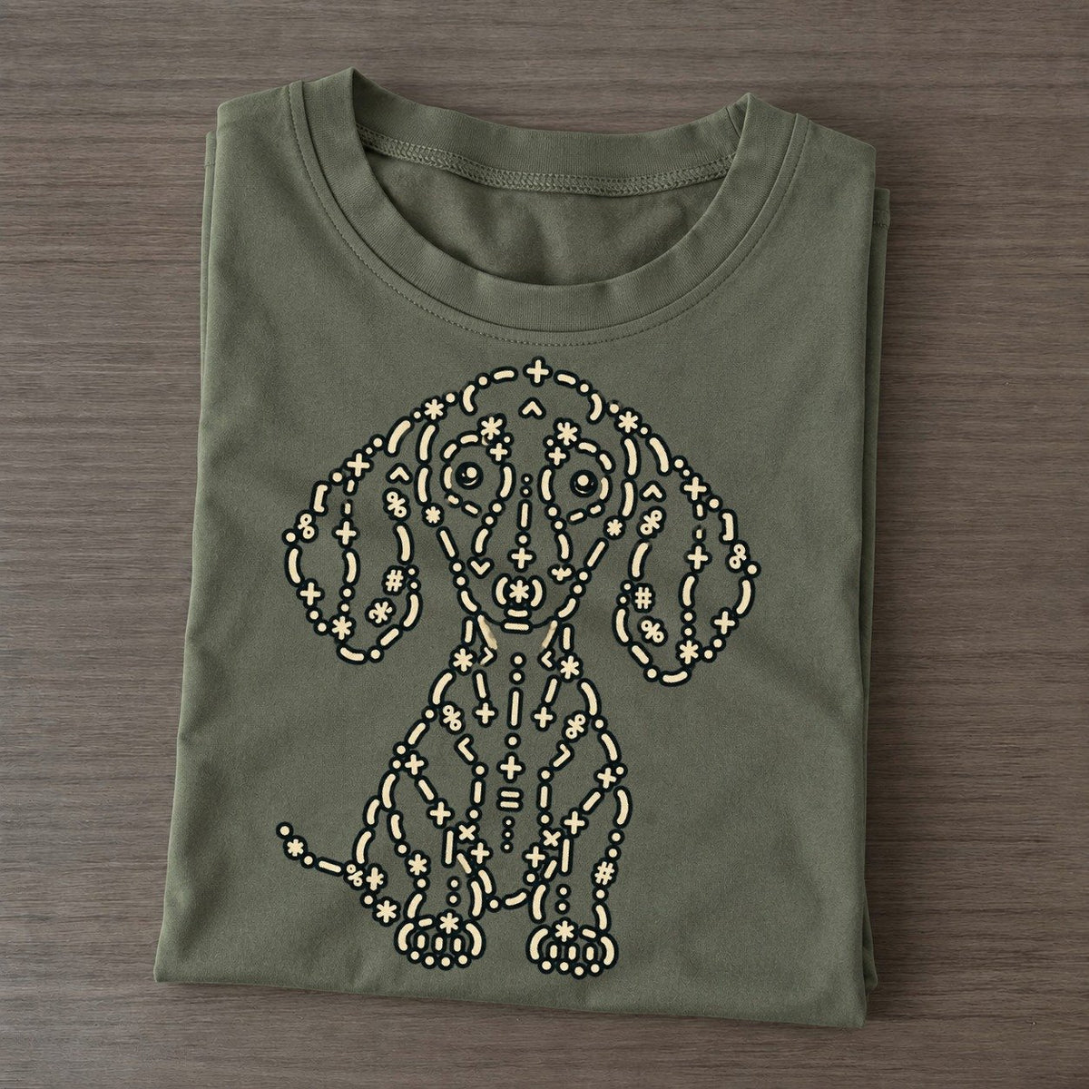 Dachshund Ears Turn Classic T-shirt – Army Green