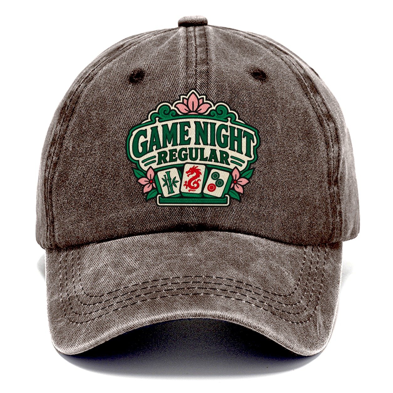 Game Night Regular Mahjong Game Night Classic Cap – Brown
