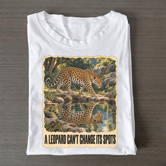 Leopard A Leopard Can T Change Its Spots Animal Puns Vol. 2 Classic T-shirt – White