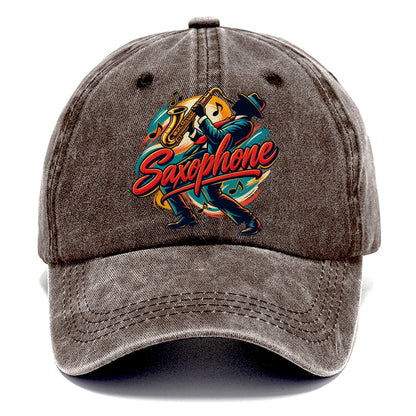 Saxophone Crest Music Instruments Classic Cap – Brown
