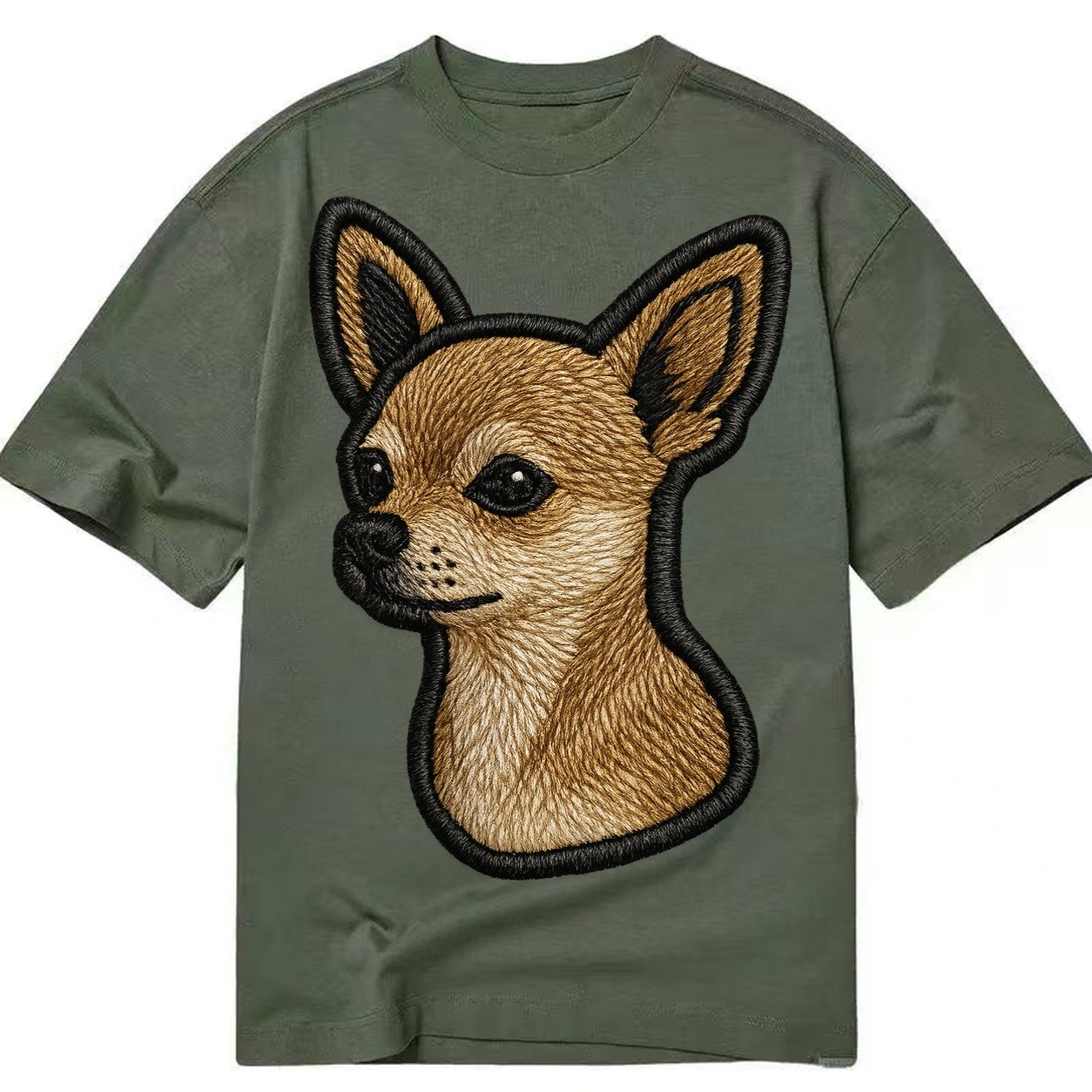 Chihuahua Logo Classic T-shirt – Army Green