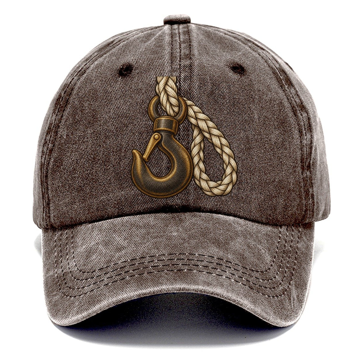 Winch Hook And Steel Cable Off Roading And Overlanding Classic Cap – Brown