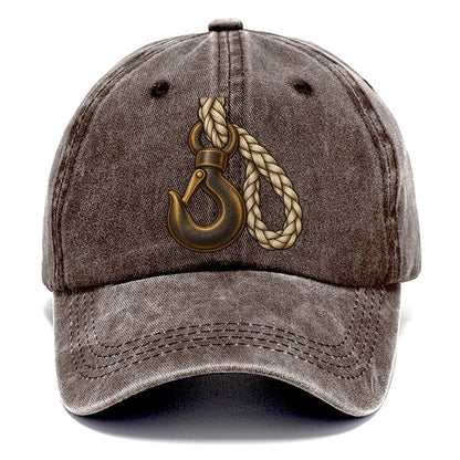 Winch Hook And Steel Cable Off Roading And Overlanding Classic Cap – Brown