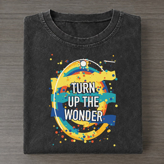 Turn Up The Wonder Colorburst Uplift Vintage T-shirt – Black