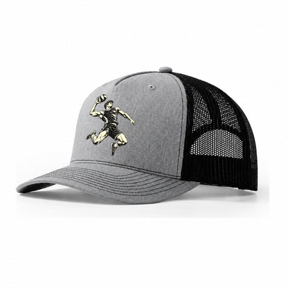 Volleyball Power Spike Global Sports Ink Figures Trucker Hat – Sport Grey Black