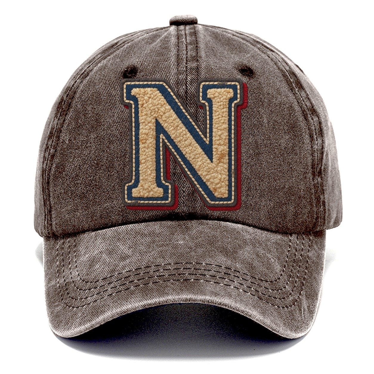 Varsity Chenille N Monogram Classic Cap – Brown