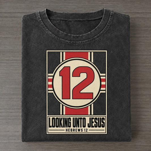 Looking Unto Jesus Pit Board Parables Vintage T-shirt – Black
