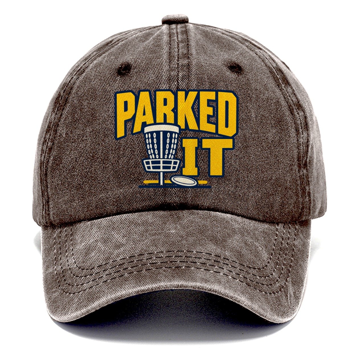 Parked It Disc Golf Classic Cap – Brown
