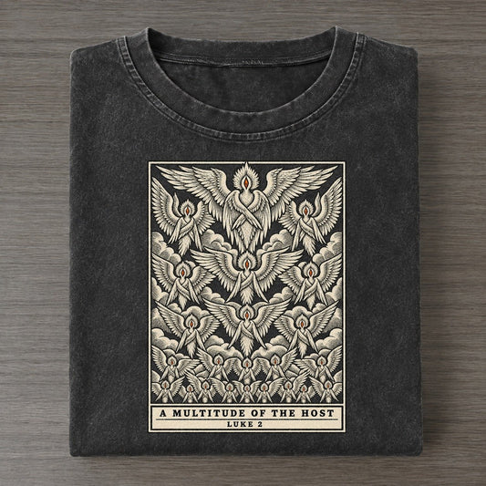 A Multitude Of The Sixfold Wings Vintage T-shirt – Black