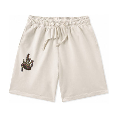 Scottish Thistle Washed Shorts – Beige