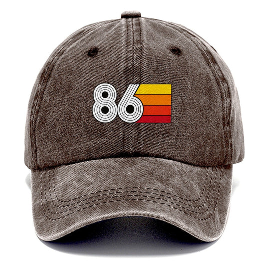 Retro 86 Racing Stripes Classic Cap – Brown