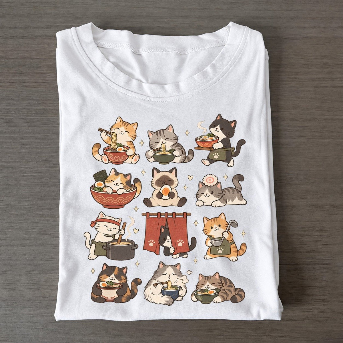 Ramen Shop Cat Club Classic T-shirt – White