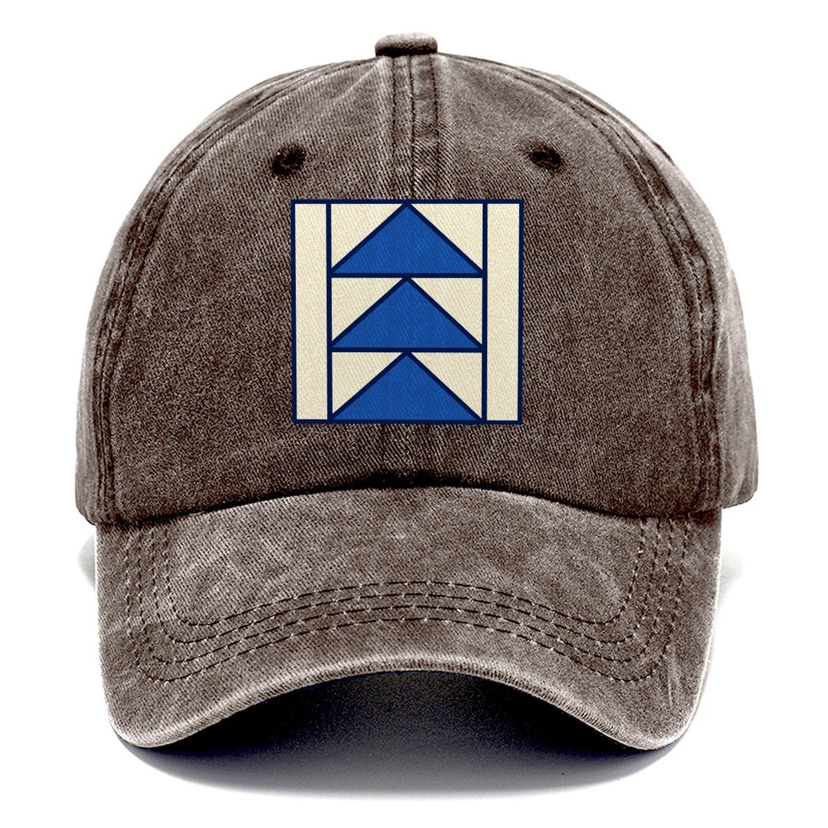 Flying Geese Column Sewing And Quilting Classic Cap – Brown