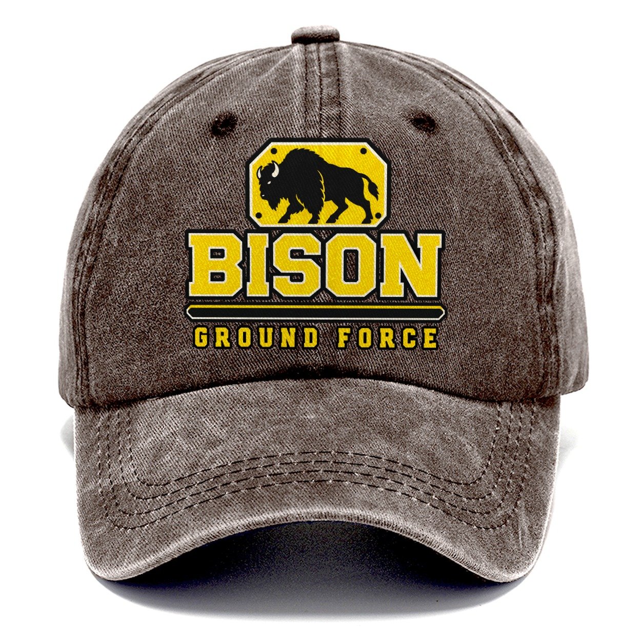 Bison Ground Force Heavy Duty Classic Cap – Brown