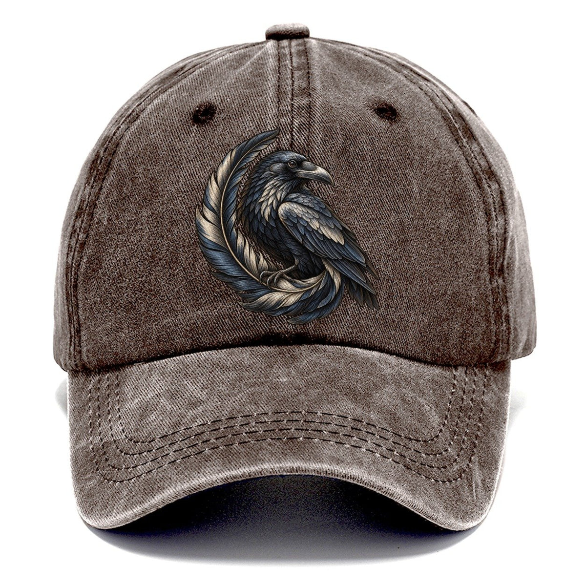 Raven Feather Spiral Everyday Originals Classic Cap – Brown