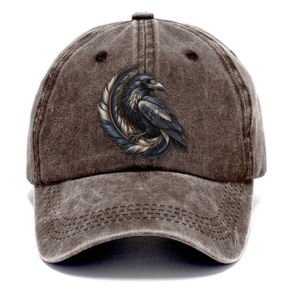 Raven Feather Spiral Everyday Originals Classic Cap – Brown