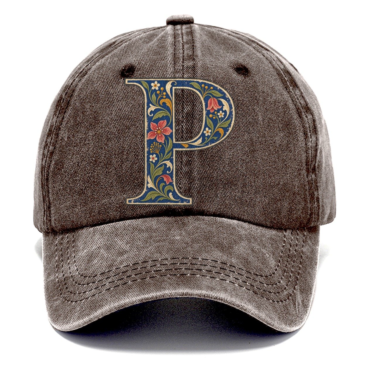 Wildflower P Monogram Classic Cap – Brown