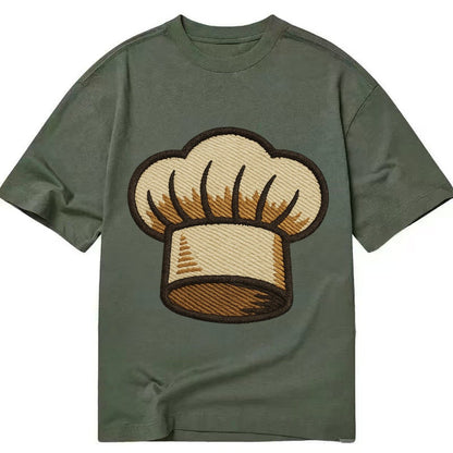 Chef Toque Pleats Embroidered 2a1da8 Classic T-shirt – Army Green