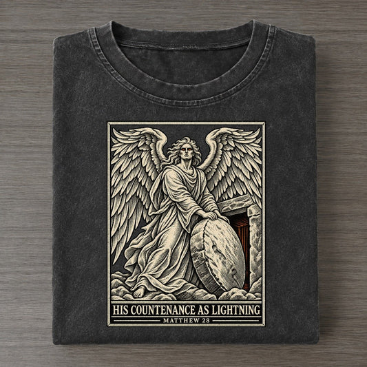 His Countenance As Lightning Sixfold Wings Vintage T-shirt – Black