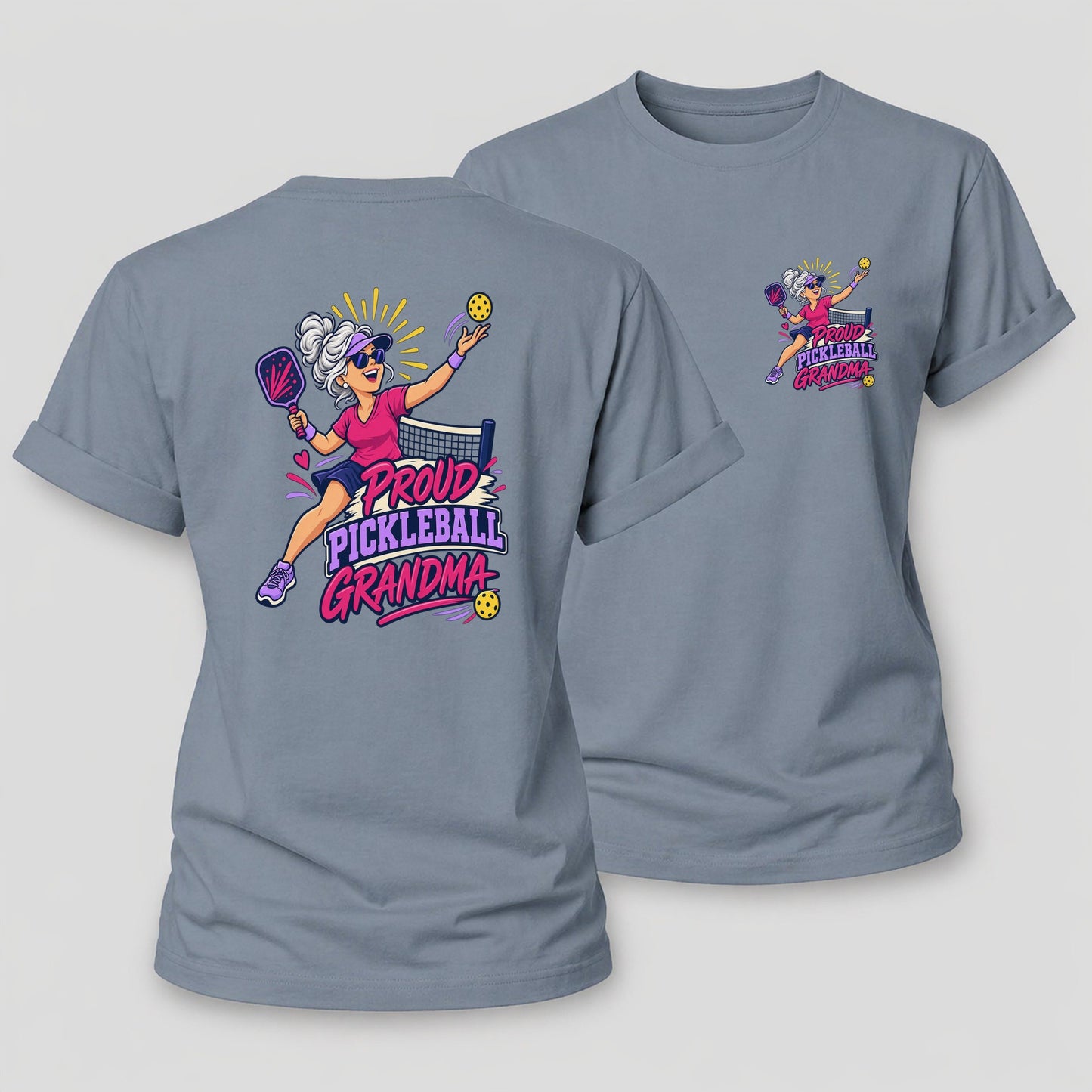 Proud Pickleball Grandma Pickleball Life Women's Cotton T-Shirt – Aegean Blue