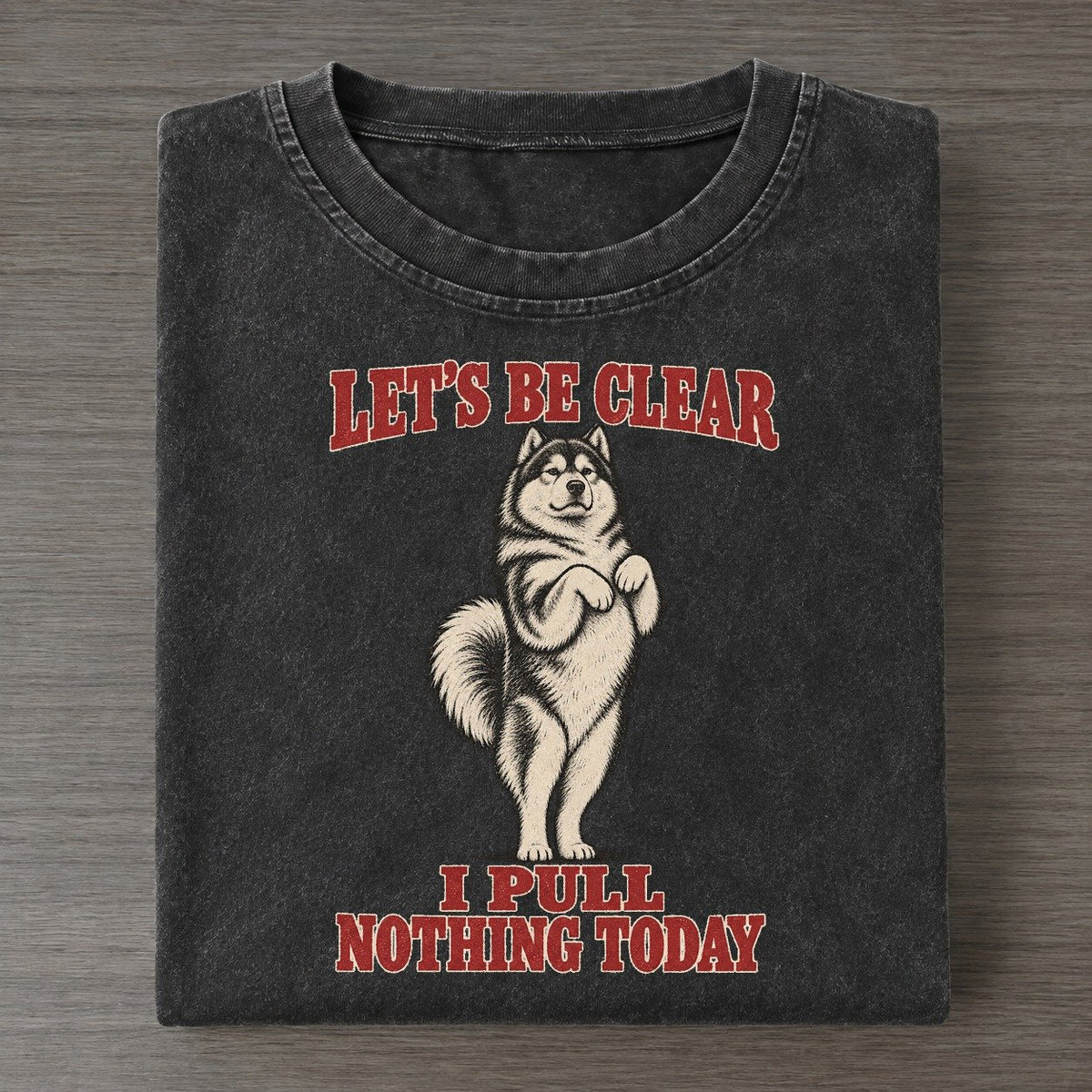 Alaskan Malamute Dog Declarations Vintage T-shirt – Black