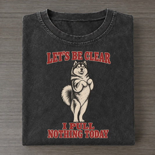 Alaskan Malamute Dog Declarations Vintage T-shirt – Black