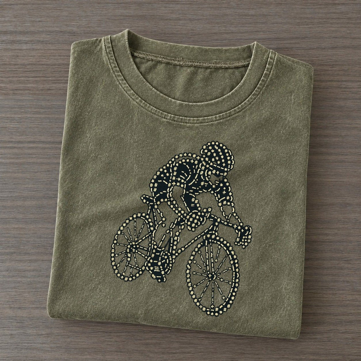 Wheel Turn Rider Vintage T-shirt – Army Green