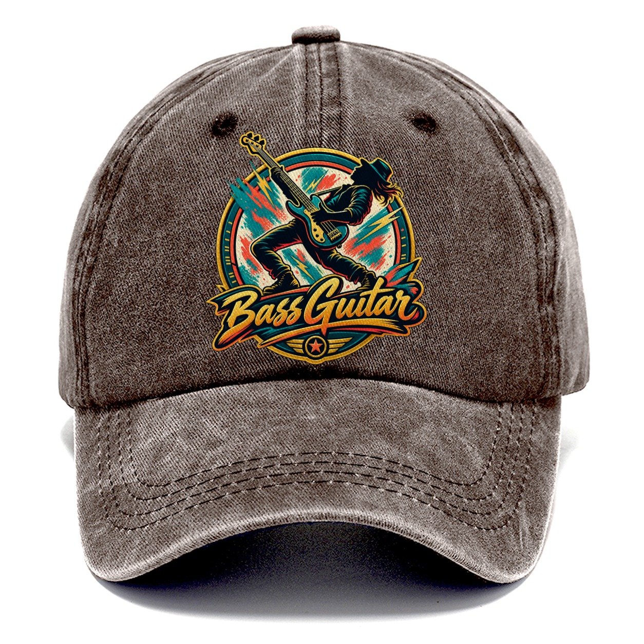 Bass Guitar Crest Music Instruments Classic Cap – Brown